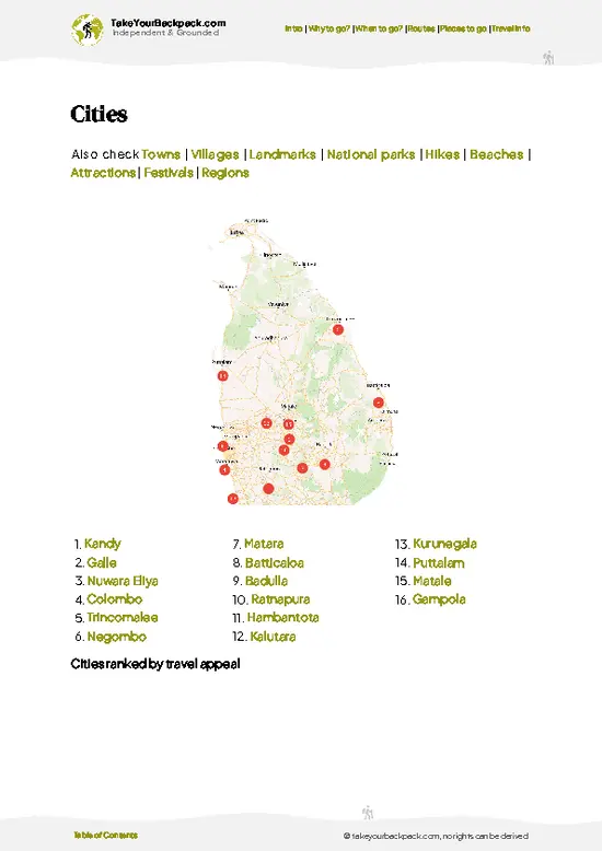 example page 6 from our offline Travel Guide for Sri Lanka